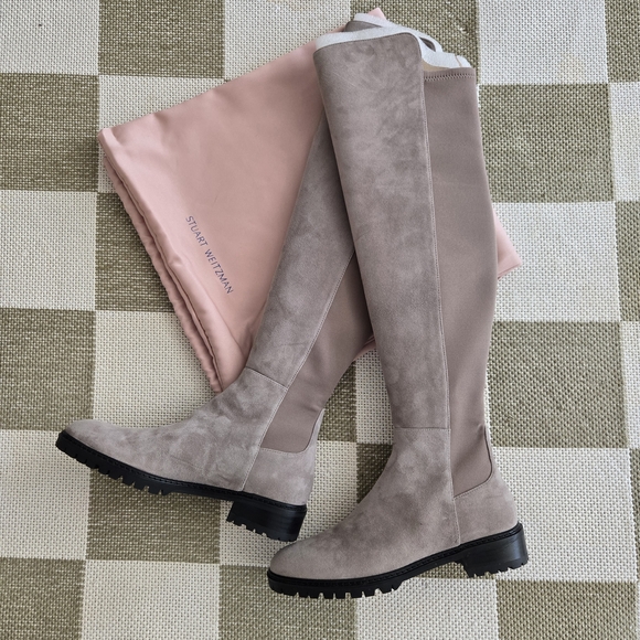 Stuart Weitzman Shoes - Stuart Weitzman 5050 Taupe Over-the-Knee Boots